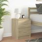 Preview: Nachttisch mit 2 Schubladen Sonoma-Eiche 40x36x50 cm