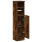 Preview: Badezimmerschrank mit Rollenhalter Räuchereiche 20,5x22x90 cm