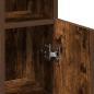 Preview: Badezimmerschrank mit Rollenhalter Räuchereiche 20,5x22x90 cm