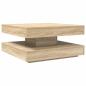Preview: ARDEBO.de - Couchtisch 360-Grad Drehbar Sonoma-Eiche 70x70x34,5 cm