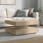 Preview: Couchtisch 360-Grad Drehbar Sonoma-Eiche 70x70x34,5 cm