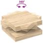 Preview: Couchtisch 360-Grad Drehbar Sonoma-Eiche 70x70x34,5 cm