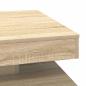 Preview: Couchtisch 360-Grad Drehbar Sonoma-Eiche 70x70x34,5 cm