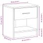 Preview: Nachttische 2 Stk. mit Schublade Altholz-Optik 39x28x41 cm