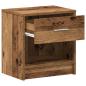 Preview: Nachttische 2 Stk. mit Schublade Altholz-Optik 39x28x41 cm