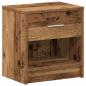 Preview: Nachttische 2 Stk. mit Schublade Altholz-Optik 39x28x41 cm