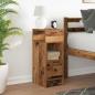Preview: Nachttisch mit Schublade Altholz-Optik 25x31x66 cm
