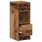 Preview: Nachttisch mit Schublade Altholz-Optik 25x31x66 cm