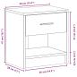 Preview: Nachttisch mit Schublade Schwarz 39x28x41 cm