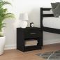 Preview: Nachttisch mit Schublade Schwarz 39x28x41 cm