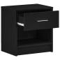 Preview: Nachttisch mit Schublade Schwarz 39x28x41 cm