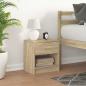 Preview: Nachttisch mit Schublade Sonoma-Eiche 39x28x41 cm