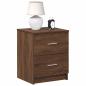 Preview: ARDEBO.de - Nachttische 2 Stk. mit 2 Schubladen Eichen-Optik 40x36x50 cm
