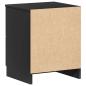 Preview: Nachttisch mit 2 Schubladen Schwarz 40x36x50 cm