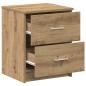 Preview: Nachttisch mit 2 Schubladen Artisan-Eiche 40x36x50 cm