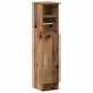 Preview: Badezimmerschrank mit Rollenhalter Altholz-Optik 20,5x22x90 cm