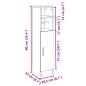 Preview: Badezimmerschrank mit Rollenhalter Altholz-Optik 20,5x22x90 cm
