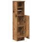 Preview: Badezimmerschrank mit Rollenhalter Altholz-Optik 20,5x22x90 cm
