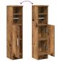 Preview: Badezimmerschrank mit Rollenhalter Altholz-Optik 20,5x22x90 cm