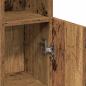 Preview: Badezimmerschrank mit Rollenhalter Altholz-Optik 20,5x22x90 cm