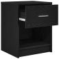 Preview: Nachttische 2 Stk. mit Schublade Schwarz 40x34x50 cm