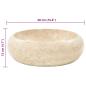Preview: Waschbecken 40x12 cm Marmor Creme