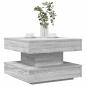 Preview: ARDEBO.de - Couchtisch 360-Grad Drehbar Grau Sonoma 50x50x34,5 cm