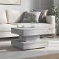 Preview: Couchtisch 360-Grad Drehbar Grau Sonoma 50x50x34,5 cm