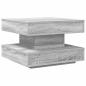 Preview: Couchtisch 360-Grad Drehbar Grau Sonoma 50x50x34,5 cm