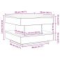 Preview: Couchtisch 360-Grad Drehbar Grau Sonoma 50x50x34,5 cm