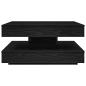 Preview: Couchtisch 360-Grad Drehbar Schwarz 70x70x34,5 cm