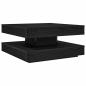Preview: Couchtisch 360-Grad Drehbar Schwarz 70x70x34,5 cm