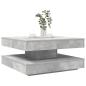 Preview: ARDEBO.de - Couchtisch 360-Grad Drehbar Betongrau 70x70x34,5 cm
