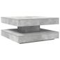Preview: Couchtisch 360-Grad Drehbar Betongrau 70x70x34,5 cm