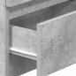 Preview: Nachttisch mit 2 Schubladen Betongrau 40x33x60 cm