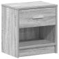 Preview: Nachttisch mit Schublade Grau Sonoma 39x28x41 cm