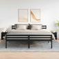 Preview: Nachttische 2 Stk. mit Schublade Schwarz 39x28x41 cm
