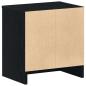 Preview: Nachttische 2 Stk. mit Schublade Schwarz 39x28x41 cm