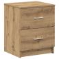 Preview: Nachttische 2 Stk. mit 2 Schubladen Artisan-Eiche 40x36x50 cm