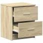 Preview: Nachttische 2 Stk. mit 2 Schubladen Sonoma-Eiche 40x36x50 cm