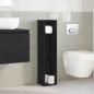 Preview: Badezimmerschrank mit Rollenhalter Schwarz 20,5x20x90 cm