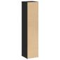 Preview: Badezimmerschrank mit Rollenhalter Schwarz 20,5x20x90 cm