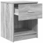 Preview: Nachttische 2 Stk. mit Schublade Grau Sonoma 40x34x50 cm