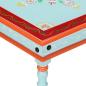 Preview: Couchtisch Blau Handbemalt Massivholz Mango