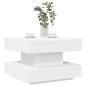Preview: ARDEBO.de - Couchtisch 360-Grad Drehbar Weiß 50x50x34,5 cm