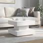 Preview: Couchtisch 360-Grad Drehbar Weiß 50x50x34,5 cm
