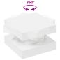 Preview: Couchtisch 360-Grad Drehbar Weiß 50x50x34,5 cm