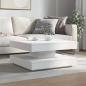 Preview: Couchtisch 360-Grad Drehbar Weiß 70x70x34,5 cm