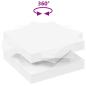 Preview: Couchtisch 360-Grad Drehbar Weiß 70x70x34,5 cm