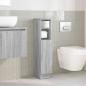 Preview: Badezimmerschrank mit Rollenhalter Grau Sonoma 20,5x22x90 cm